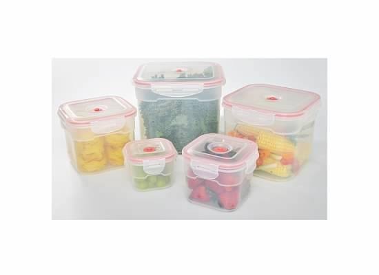 Lasting Freshness Vacuum Food Storage Containers Square 11 Piece