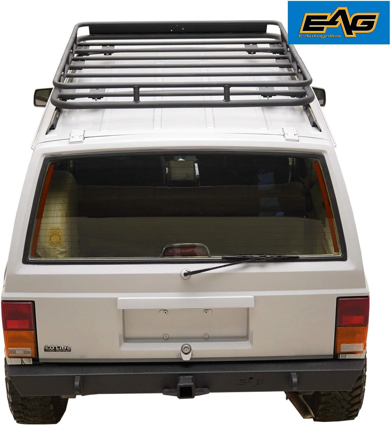 EAG Black Steel Roof Rack Cargo Basket Fit for 84-01 Cherokee XJ