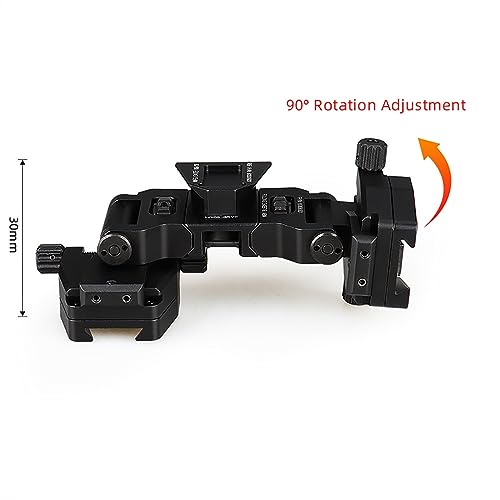 PVS-14 Light Weight Dual Tube Mounting System IC AN/PVS-14LW，Night Vision Goggles Night Vision Adapter for PVS-14 Night Vision Binoculars Monocular Or Binocular (Color : Black)