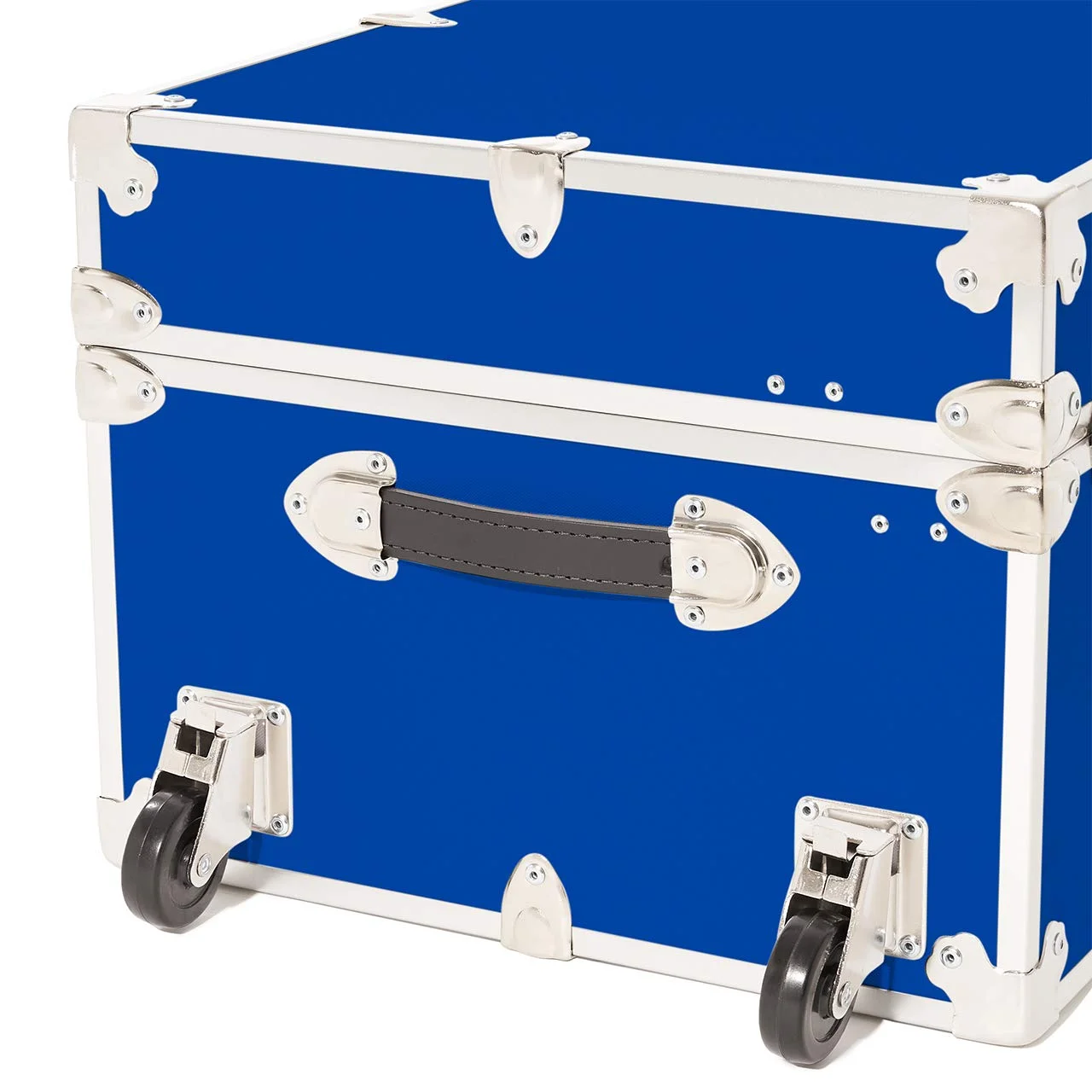 Rhino Trunk & Case Large Armor Trunk with Removable Wheels, Summer Camp, College, Storage 32"x18"x14" (Royal Blue)