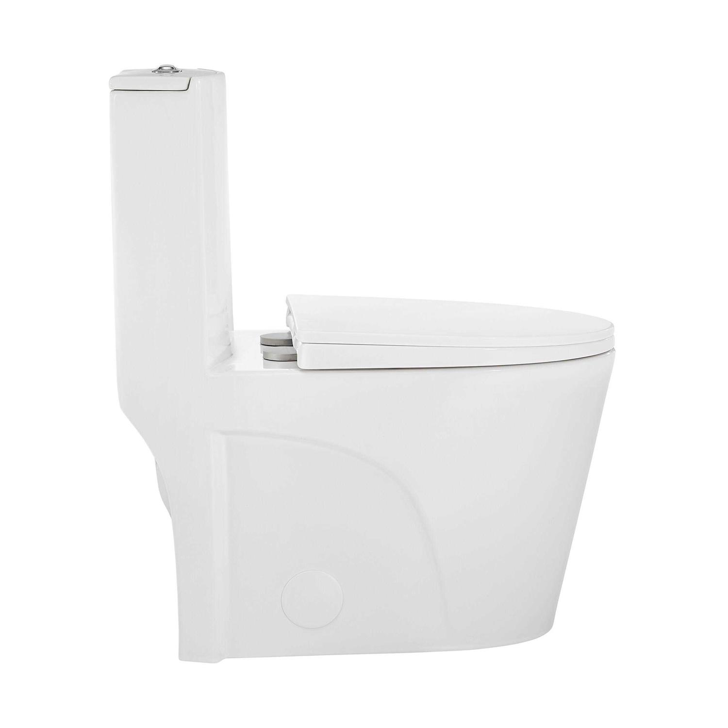 Swiss Madison St. Tropez One Piece Elongated Toilet Dual Vortex Flush 1.1/1.6 gpf with 10 Rough-In - Shop Hardware Tools Online Store