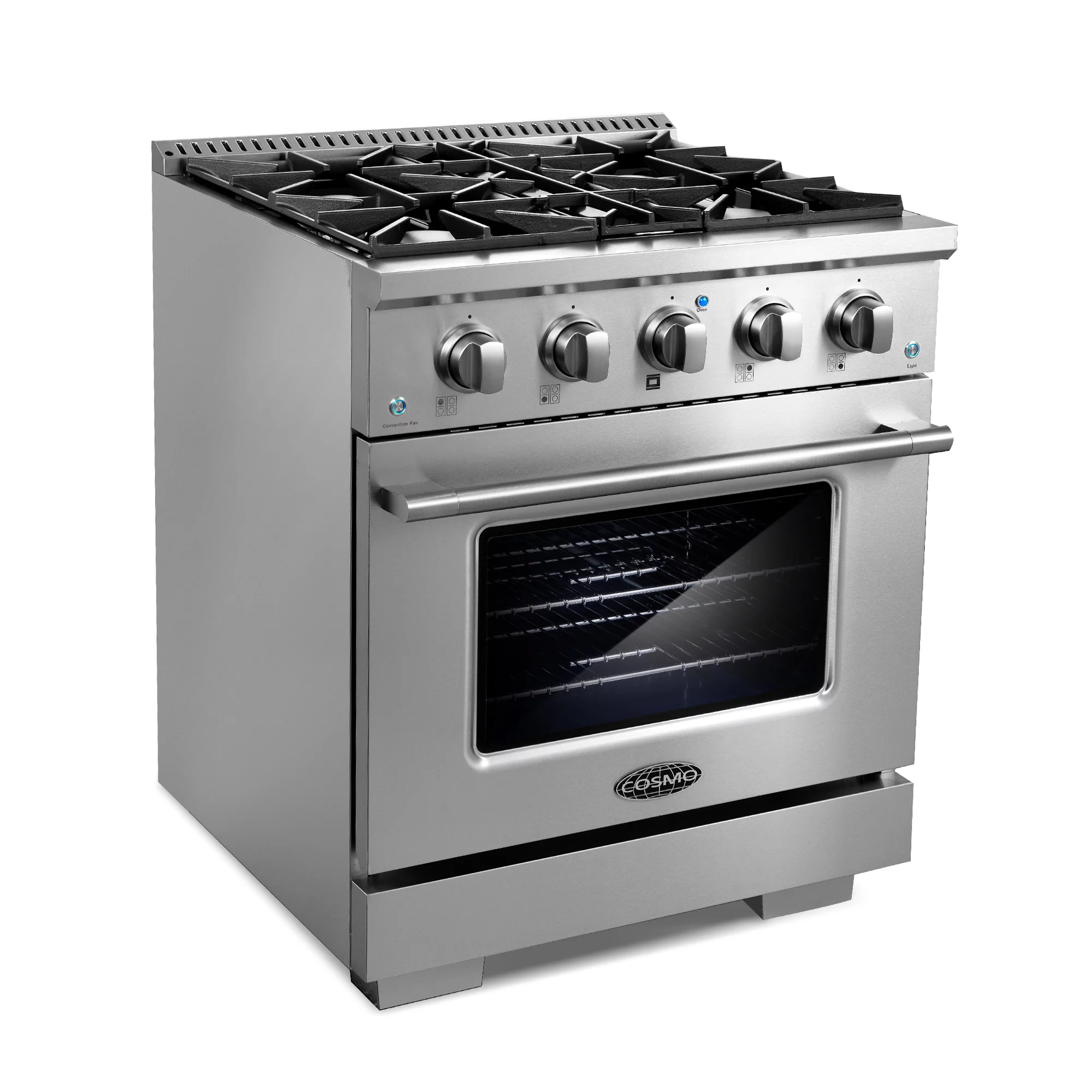 30 in. 3.5 cu. ft. Gas Range with 4 Burners in Stainless Steel