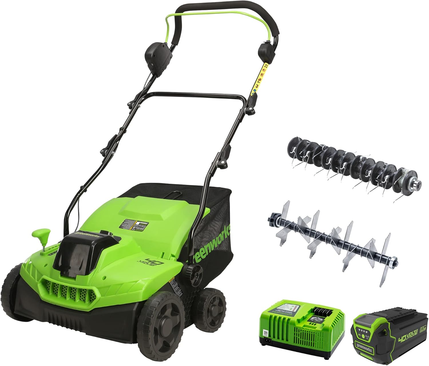 Greenworks 10A Corded 14-Inch Dethatcher + Tines