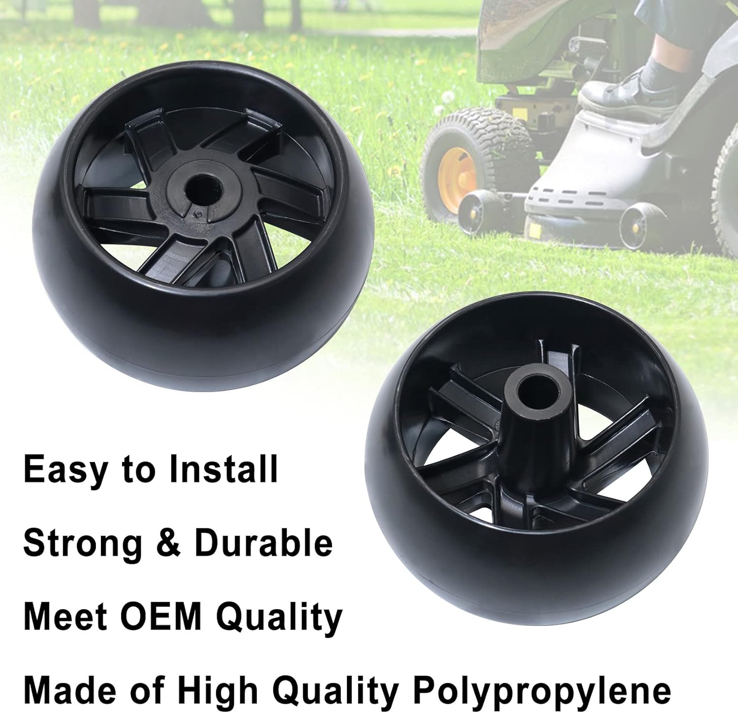 KOOTANS 42" Deck Gauge Wheel Bracket Kit for Husqvarna AYP Poulan Ariens Craftsman 532181040 525509501 YTH22V42 YTH2042 YTH18542 GWN42B Lawn Mowers and Tractors Pack of 2