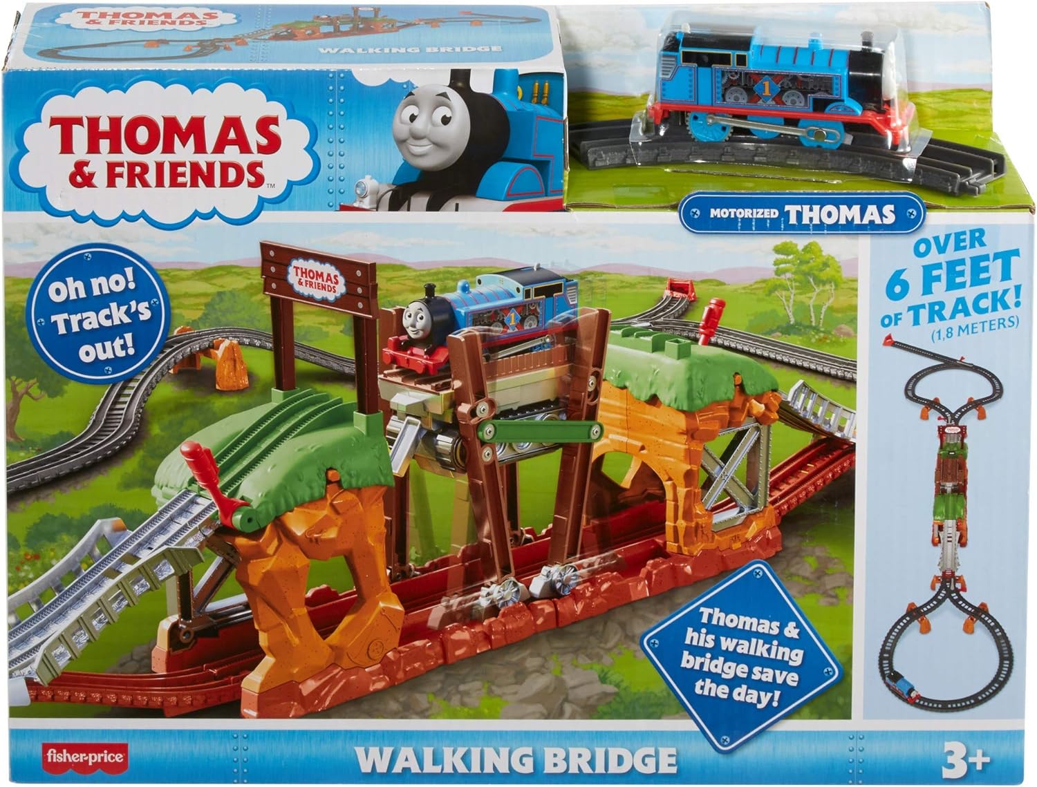Thomas & Friends Walking Bridge train set, playset with motorized train for preschoolers ages 3 and older Pack of 2