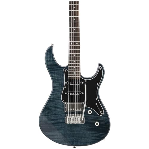 YAMAHA 6 String Solid-Body Electric Guitar, Right, Translucent Black, 612VII (PAC612VIIFM TBL)