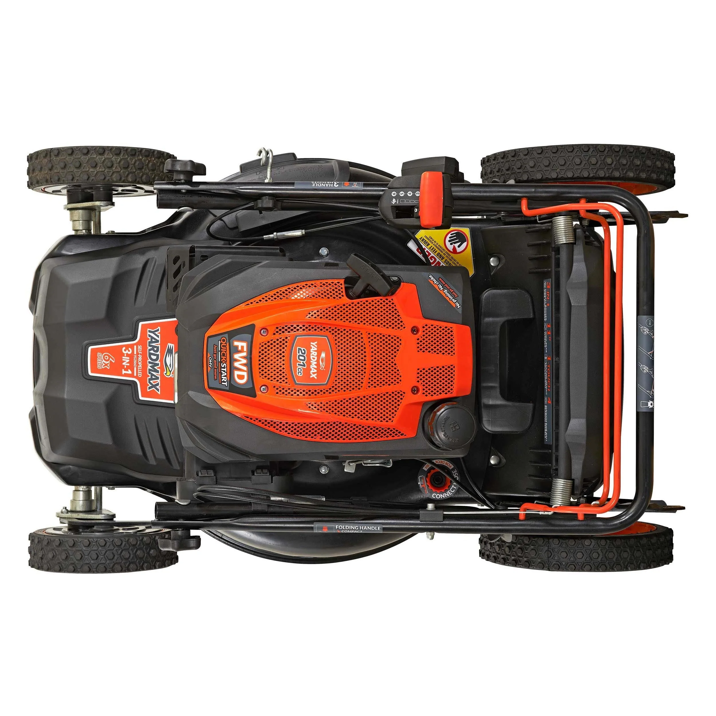 22 in. 201cc SELECT PACE 6 Speed CVT High Wheel FWD 3-in-1 Gas Walk Behind Self Propelled Lawn Mower