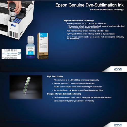 Epson SureColor F170 Dye-Sublimation Printer. Includes Full Set of Ink, User Guide, & AC Power Cable SCF170