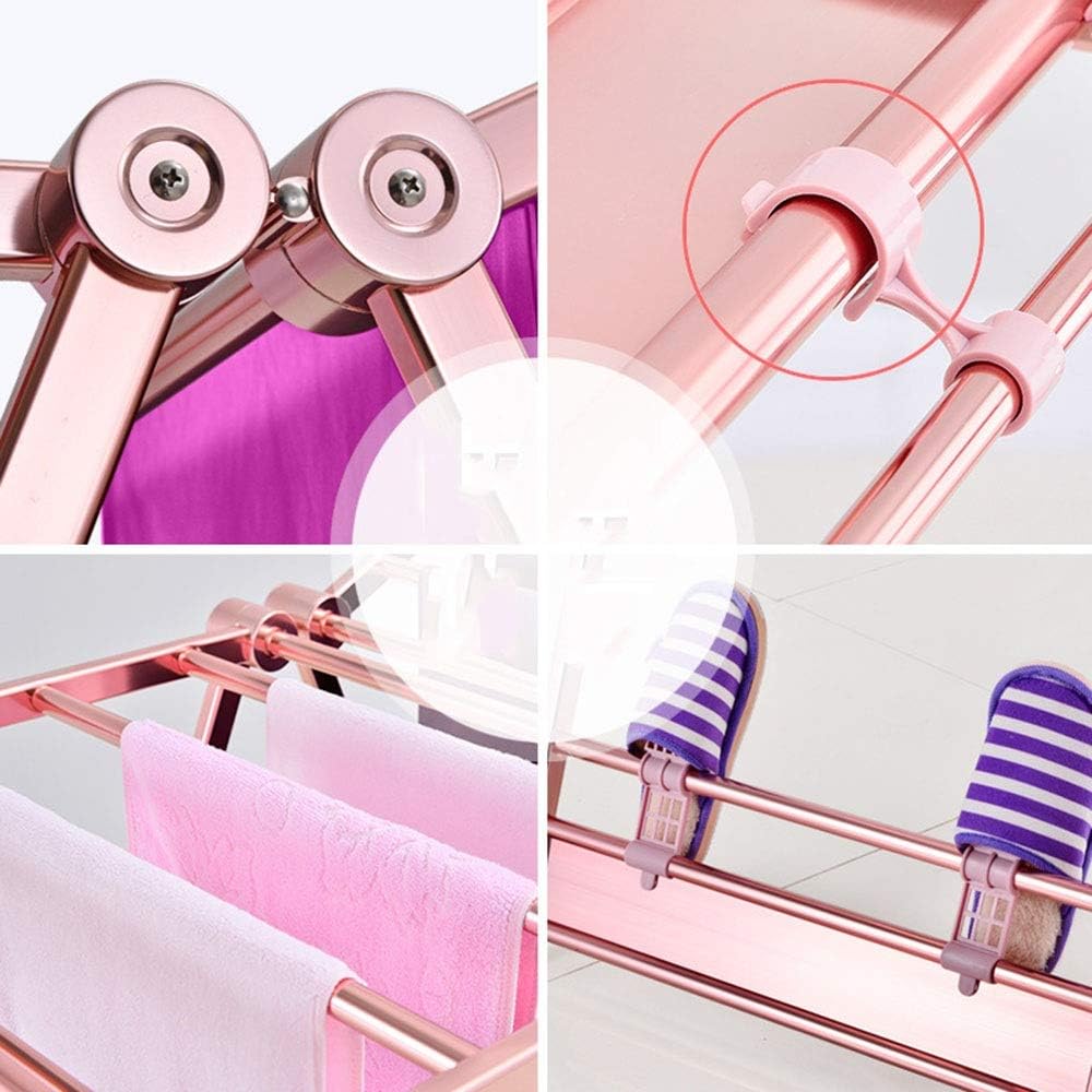 Folding Space-Saving hes Airer for Utility Room & Kitchen Drying Rack with Plenty of Space for Laundry for Easy Storage