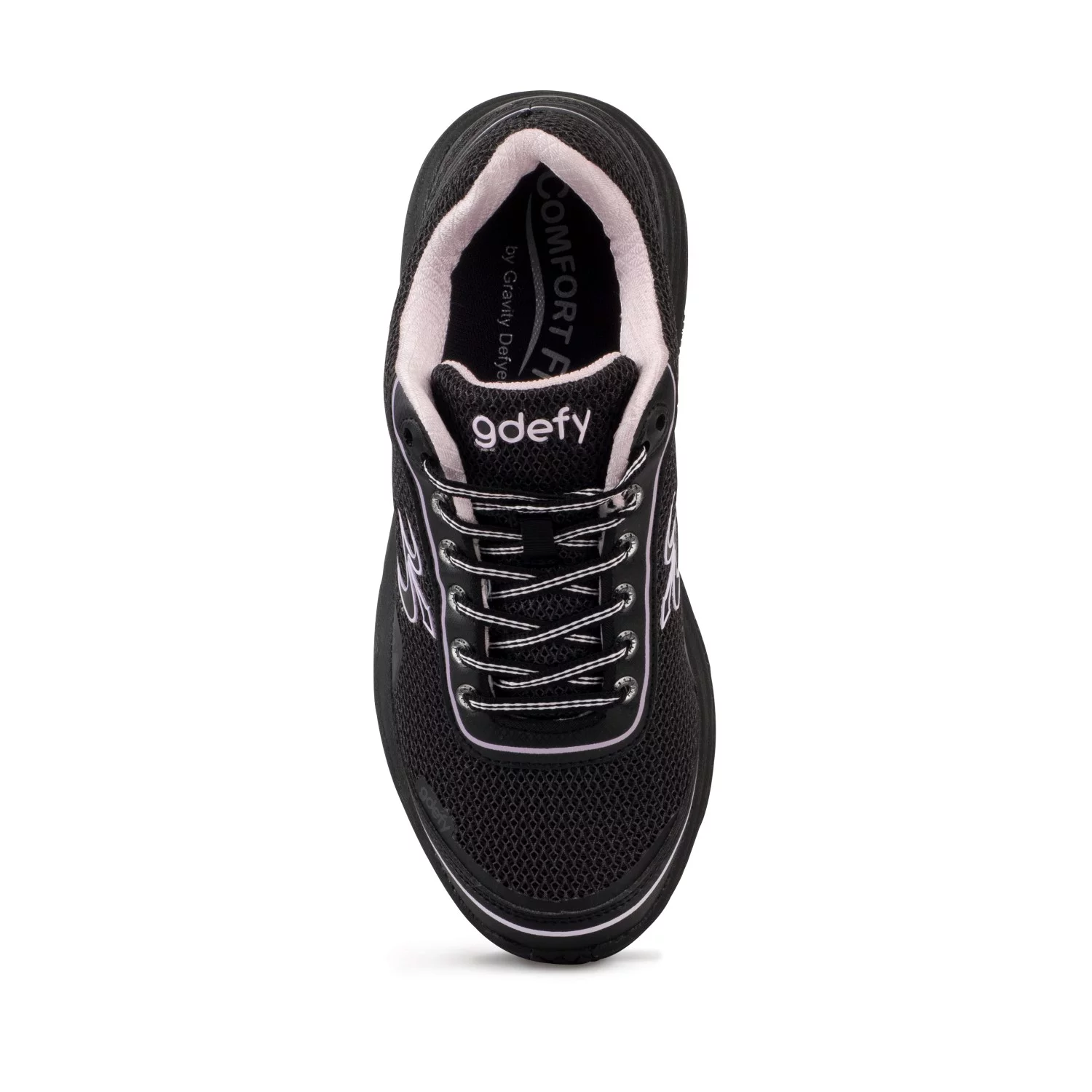 Gravity Defyer Women's G-Defy Mighty Walk Athletic Sneakers (Black/Purple, 10 Wide US Women)