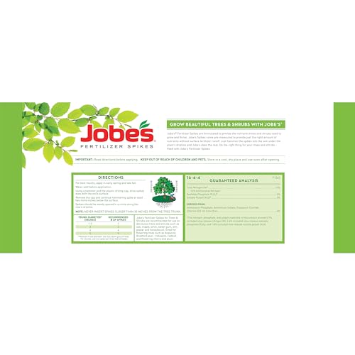 Jobe’s Garden Fertilizer Spikes, Easy Plant Care Slow Release Fertilizer for Fruit and Citrus Plants and Trees, 160 Count