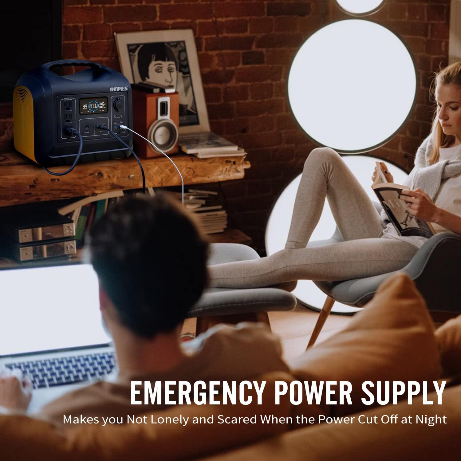 Solar Generator Explorer 1200w, OUPES Portable Power Station 992Wh(2200W Peak) LiFePO4 Power Station Battery Backup, Emergency Generator for Outdoor Camping Home RV
