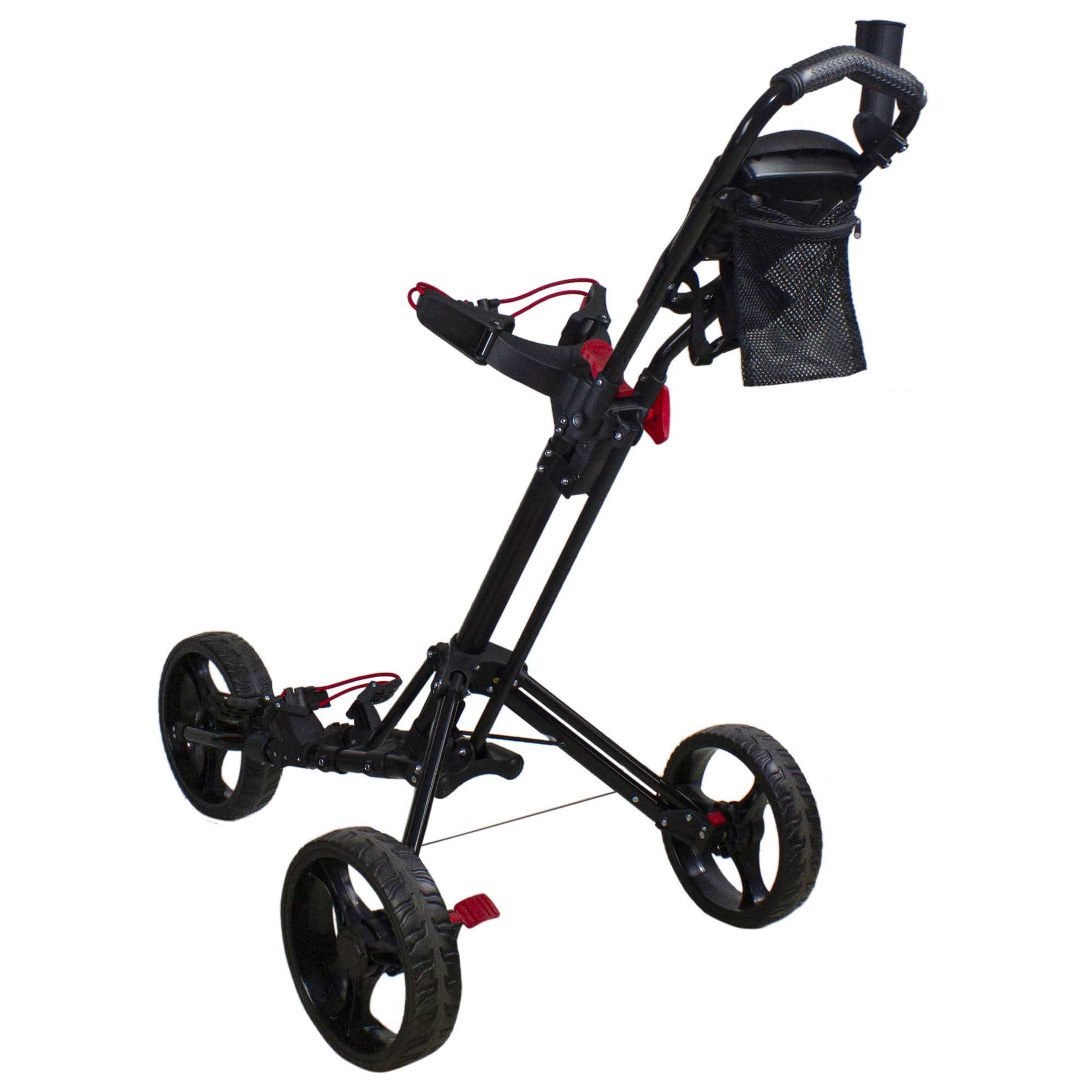 48x22 Black Easy Folding 3 Wheel Golf Bag Push Cart