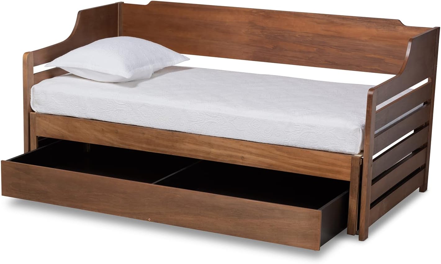 Baxton Studio Jameson Walnut Expandable Twin Size to King Size Daybed