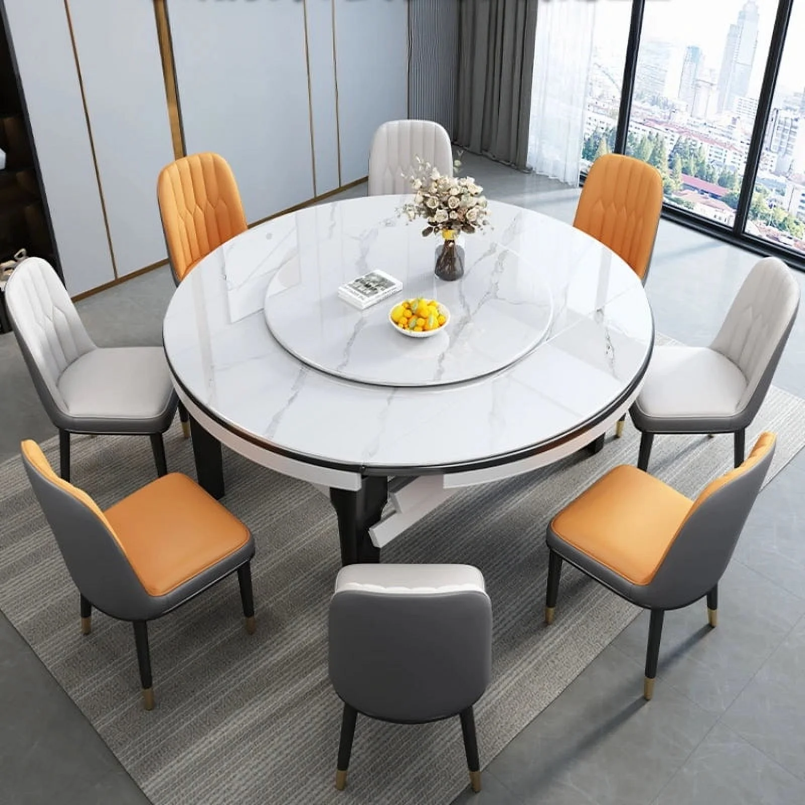 Luxury Modern Dining Tables Extendable Wooden Living Room Kitchen Dining Tables Coffee Nordic Mesa Comedor Home Furniture SR50DT