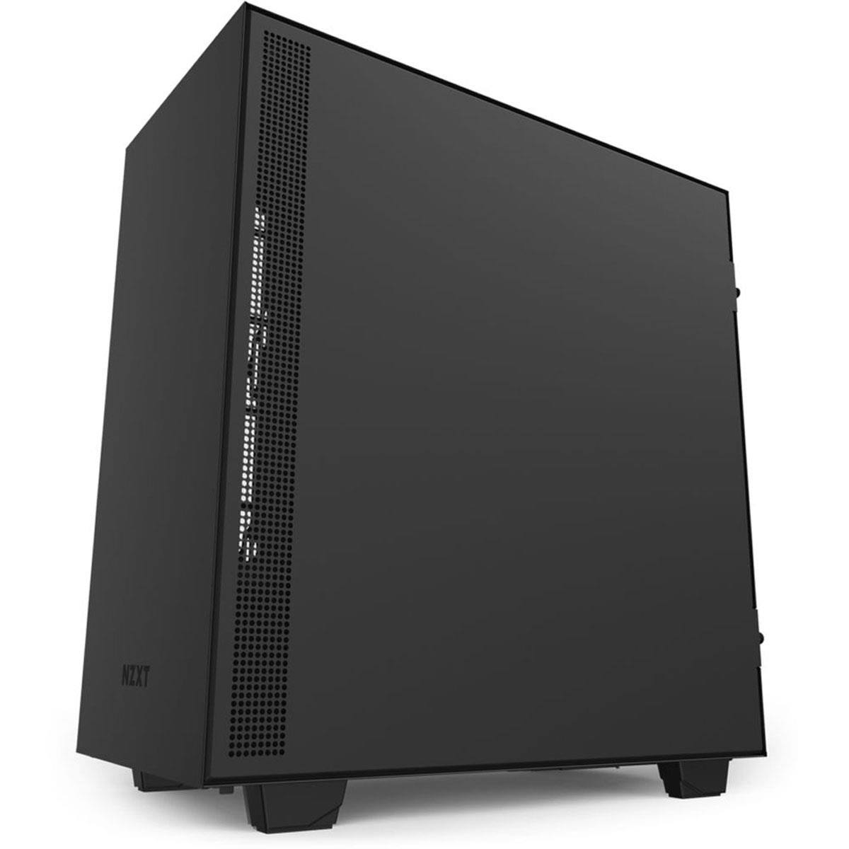 NZXT CA-H510B-BR Compact Mid-Tower Case Tempered Glass Matte Black/Red H510