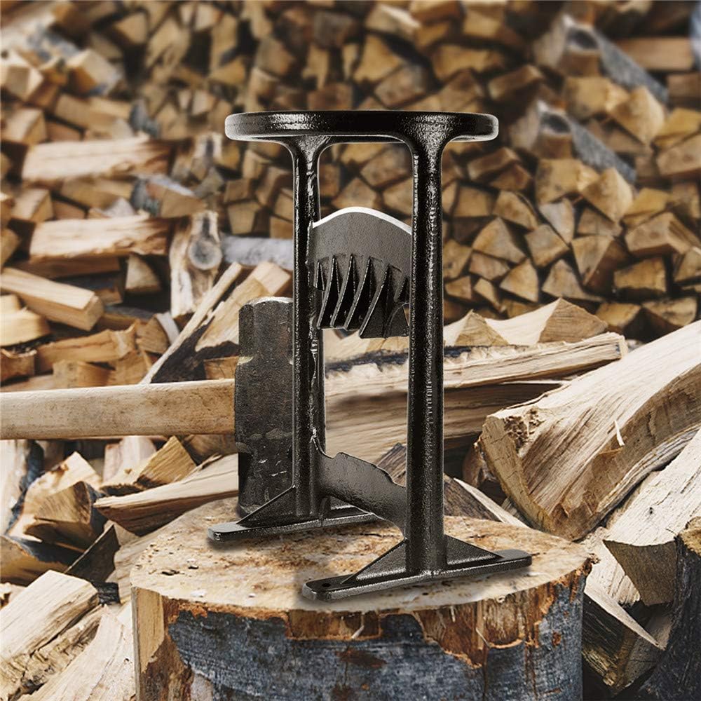 Yan Ran Firewood Kindling Splitter - Manual Wood Log Splitter Firewood Cutter - Cast Iron Wood Splitter Wedge for Home, Campsite