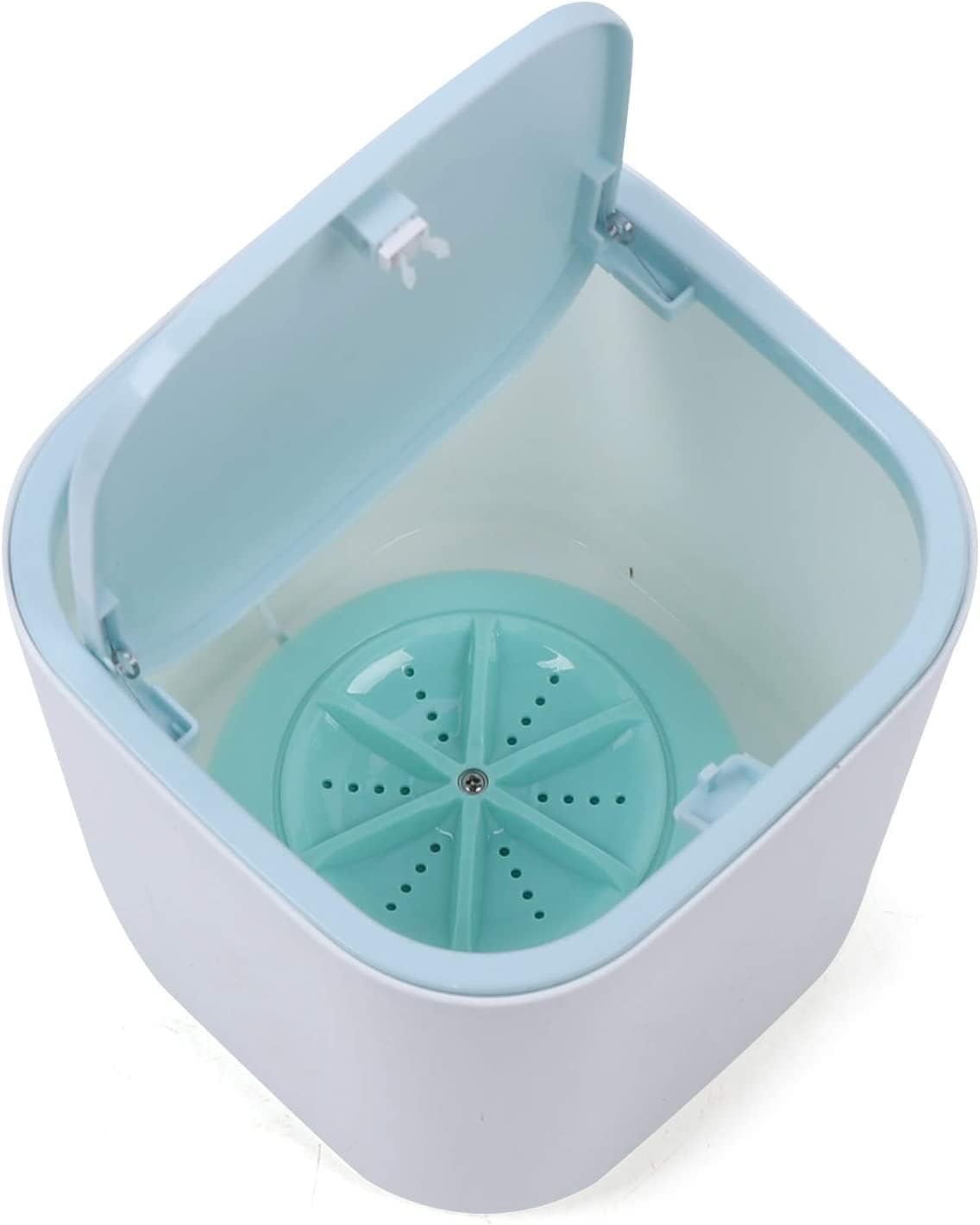 Portable Washing Machine USB Washer Compact Counter Top Washing Machine Rotary Laundry Machine for Camping Traveling RVs Dorms Small Space, 6.69x6.69x6.69 Inch(Blue)