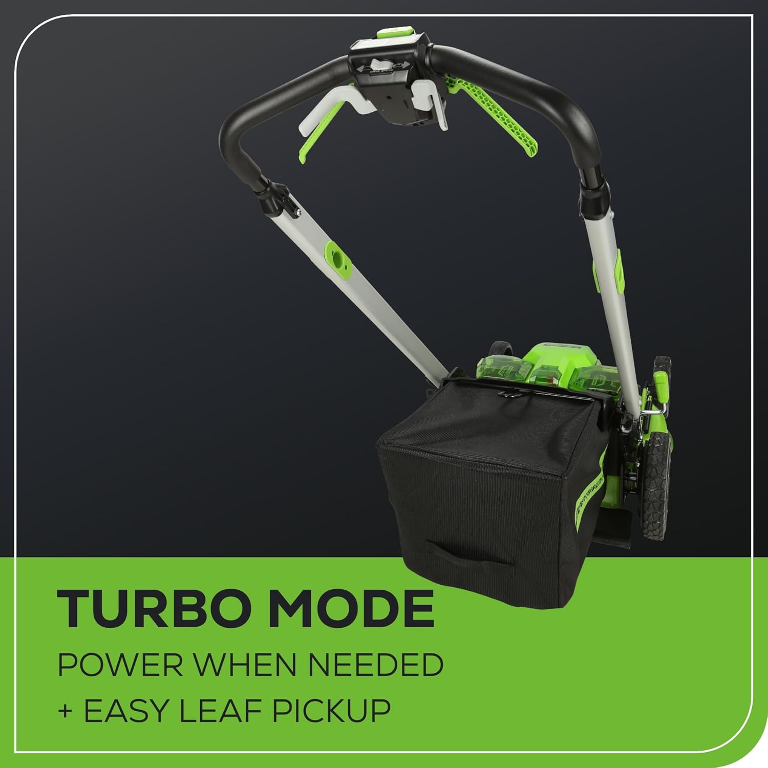Greenworks 60V 25” Cordless (Self-Propelled) Lawn Mower (LED Lights + Aluminum Handles), 2 x 4.0Ah Batteries and Dual Port Rapid Charger
