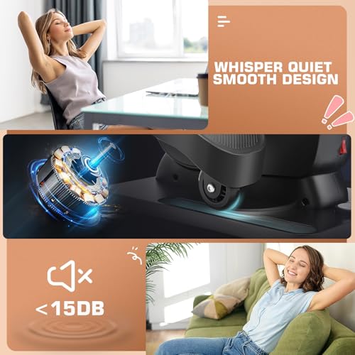 ANCHEER Under Desk Elliptical, Electric Ellipse Leg Exerciser While Sitting for Seniors Adults, Auto/Manual Dual Mode Motorized Foot Pedal Exerciser with Remote Control for Home Office Use