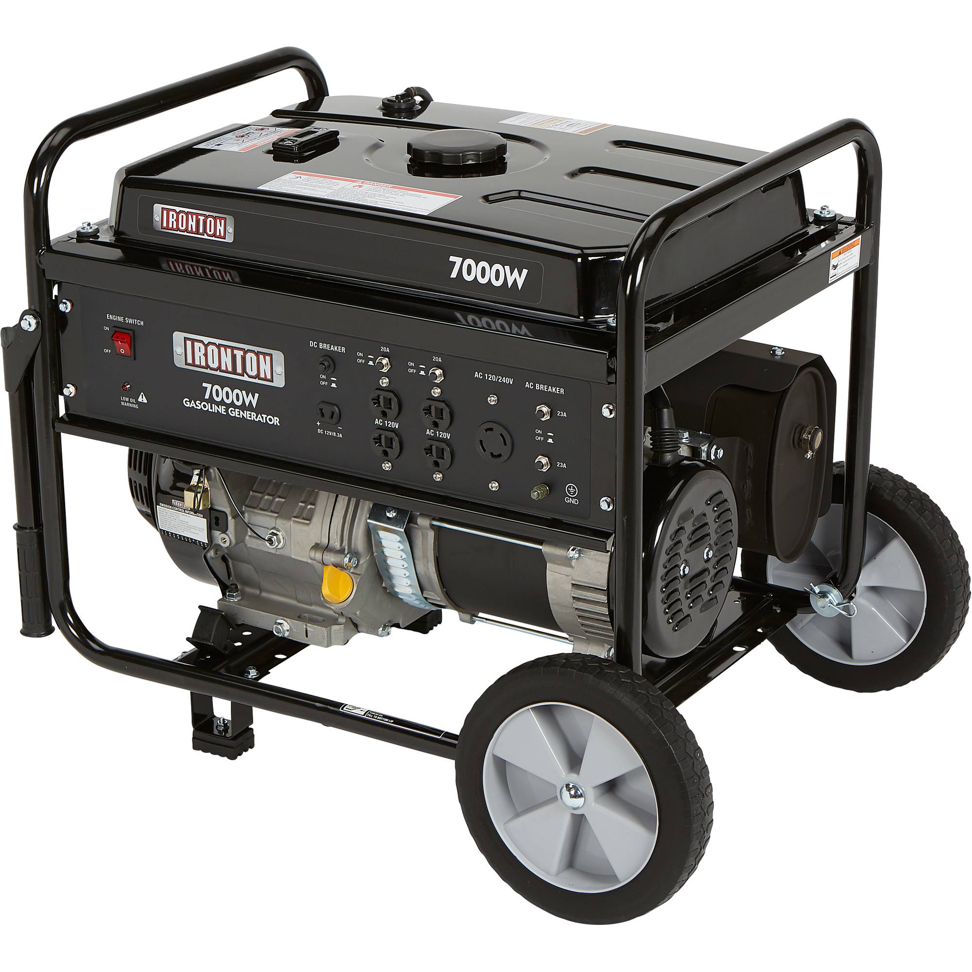 Ironton Portable Generator with Wheel Kit -7000 Surge Watts, 5500 Rated Watts 45808