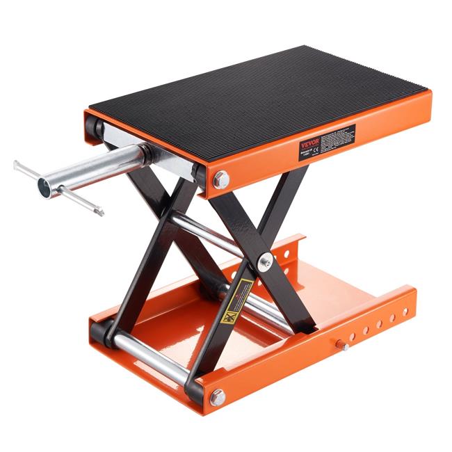 Vevor  1100 lbs Motorcycle Scissor Lift Jack with Wide Deck & Safety Pin