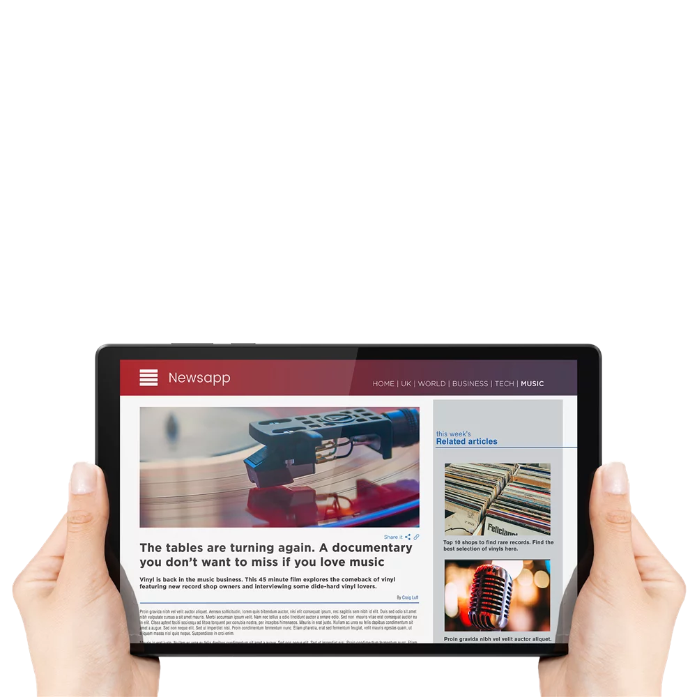 Lenovo Tab M10 HD (2nd Gen) 10" Tablet, 32GB Storage, 3GB Memory, Android 10, HD Display