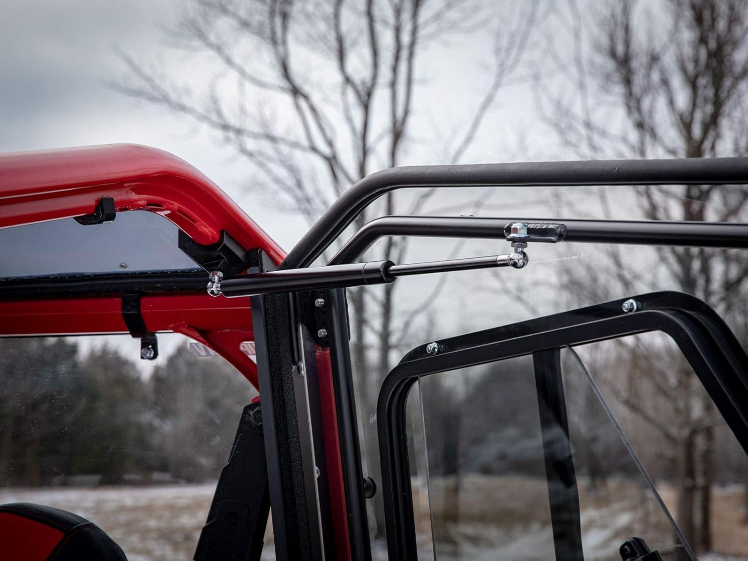 SuperATV Cab Enclosure Doors for Polaris General 1000/XP 1000 (See Fitment)- Lightly Tinted Scratch Resistant Polycarbonate- 250x Stronger Than Glass - Side Mirrors Included - Built In Sliding Window