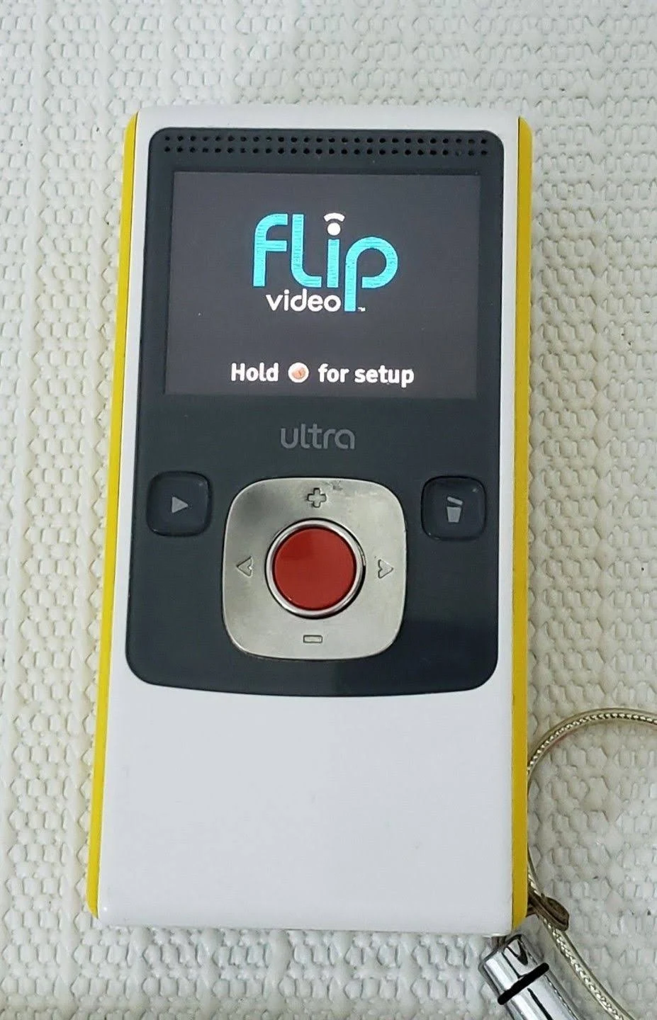 Flip Video Ultra 0.31 MP Camcorder - Yellow