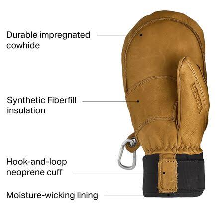 Hestra Leather Fall Line Mitt - Unisex - 6, Cork