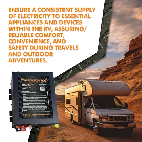 PowerMax PM3-100LK 110V to 12V DV Power Supply Converter Charger for RV 100 Amp -Grade Voltage Converter Modified SINE Wave Inverter