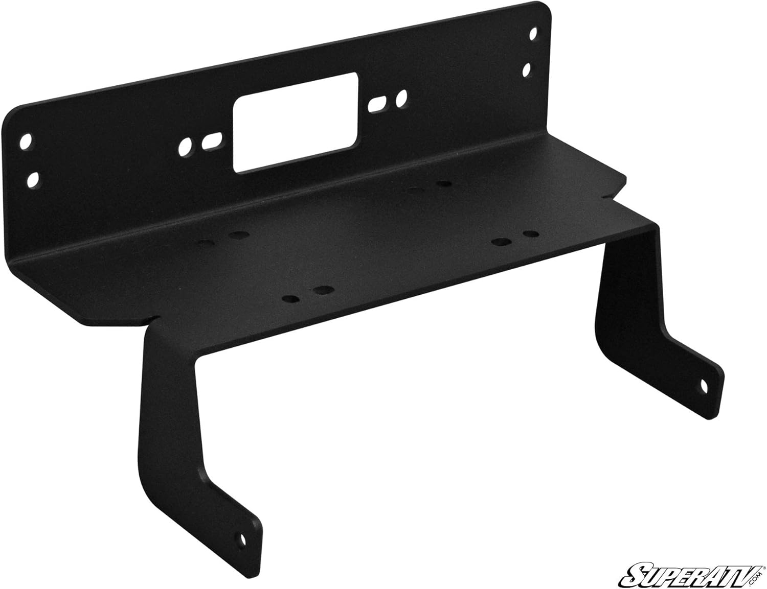 SuperATV Black Ops 3500 LB Winch with Winch Mounting Plate for Polaris Ranger Midsize 400/500 / Crew / 570/800 (See Fitment) | Powder-Coating Prevents Corrosion | Complete Kit Ready for Install!