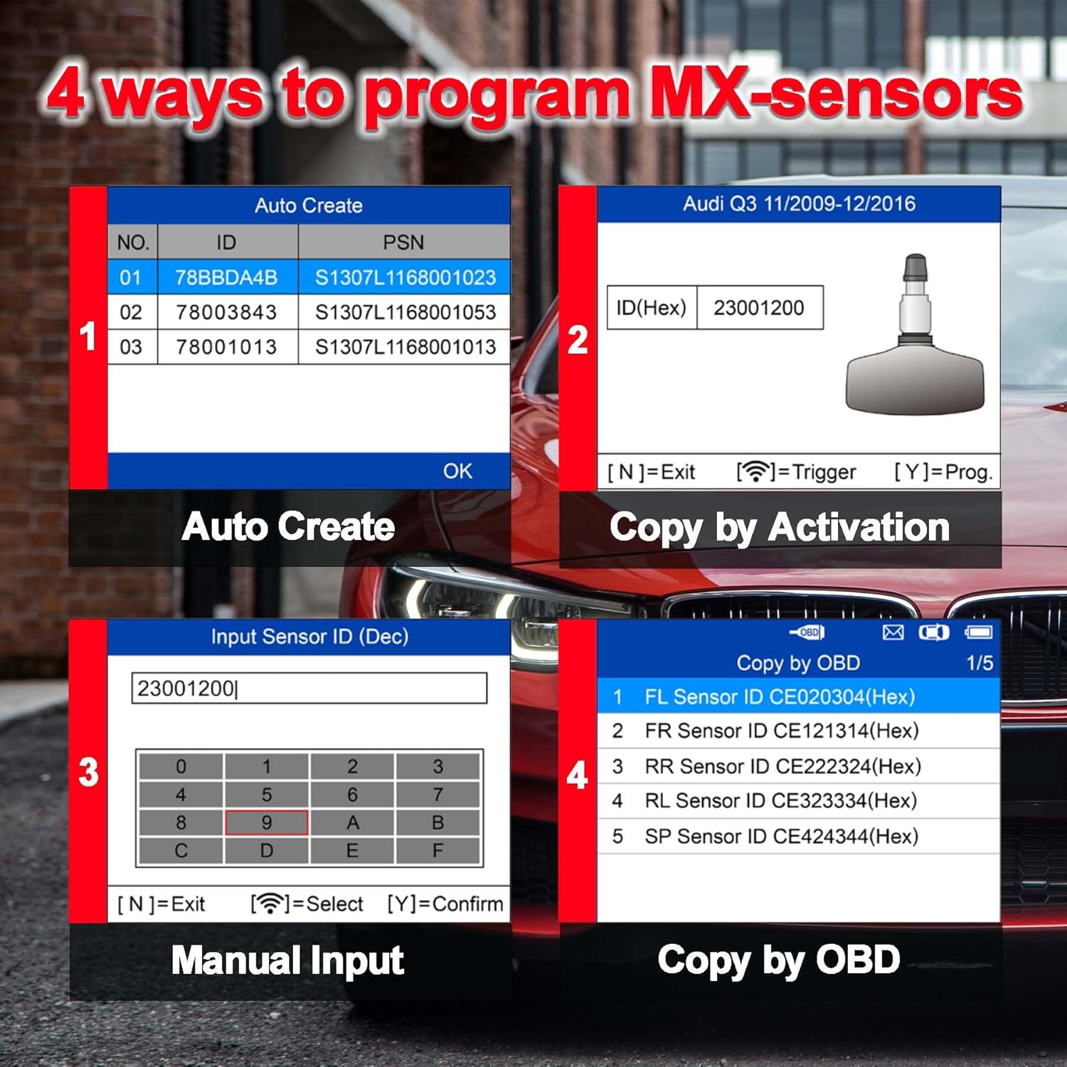 Autel TPMS Programming Tool TS508WF, TPMS Sensor Programmer, TPMS Relearn Tool, TPMS Reset Tool, Activate Read Copy Tire Sensor, Free Lifetime Update, Advanced TS408 TS501 TS508