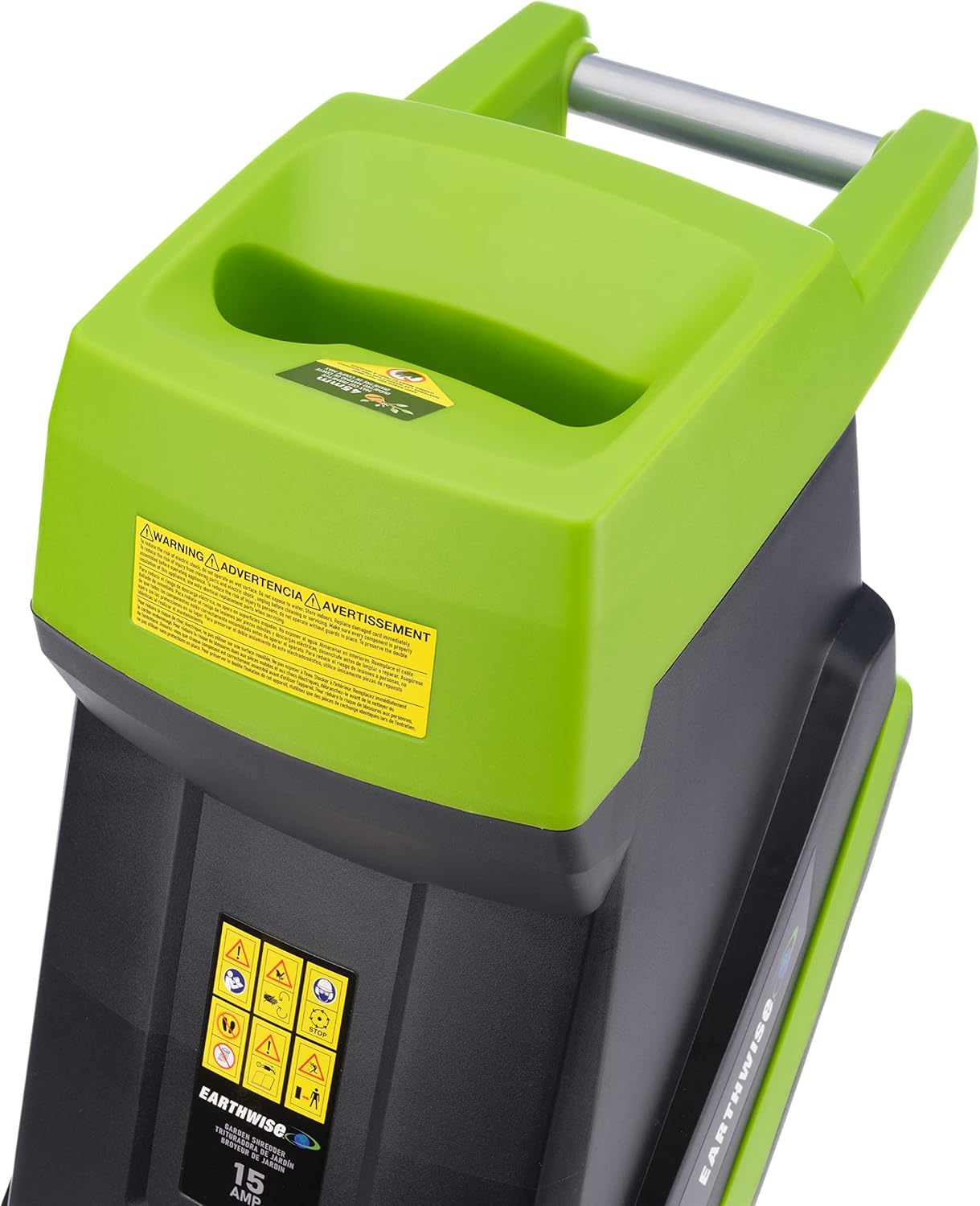 Earthwise Power Tools by ALM GS015 15-Amp Electric Corded Chipper/Shredder with Collection Bag, Green/Black