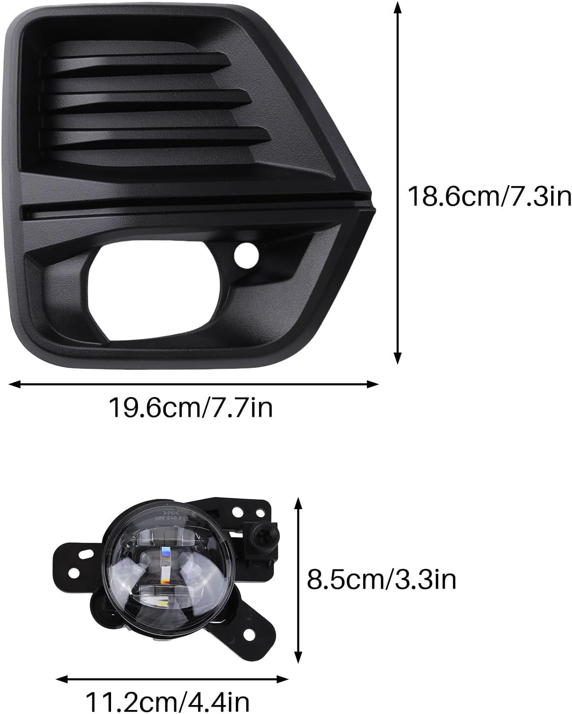 Fog Lights Kit Compatible for 2023 2024 Chevy Colorado Front Bumper LED Fog Light with Fog Light Cover and Wire Harness, Fog Lamps Assembly Driver & Passenger Side