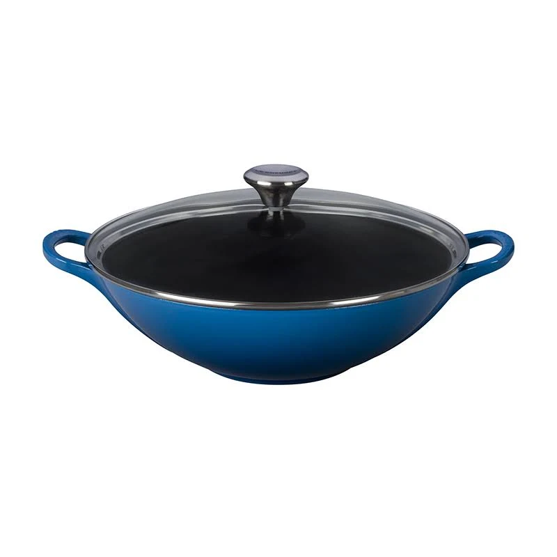 Le Creuset 5-Quart Signature Cast Iron Wok - Cerise