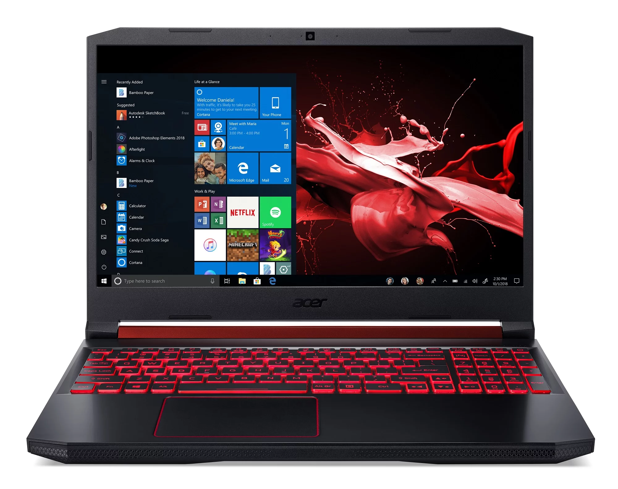 Acer Nitro 5 15.6" Full HD 144Hz IPS Display, Intel Core i5, NVIDIA RTX 2060, 16GB DDR4, 256GB SSD + 1TB HDD, AN515-54-56ML