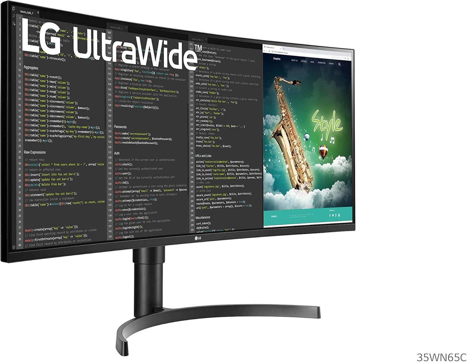 LG 35WN65C-B 35-inch-inch Curved UltraWide QHD HDR Monitor with FreeSync (Renewed)