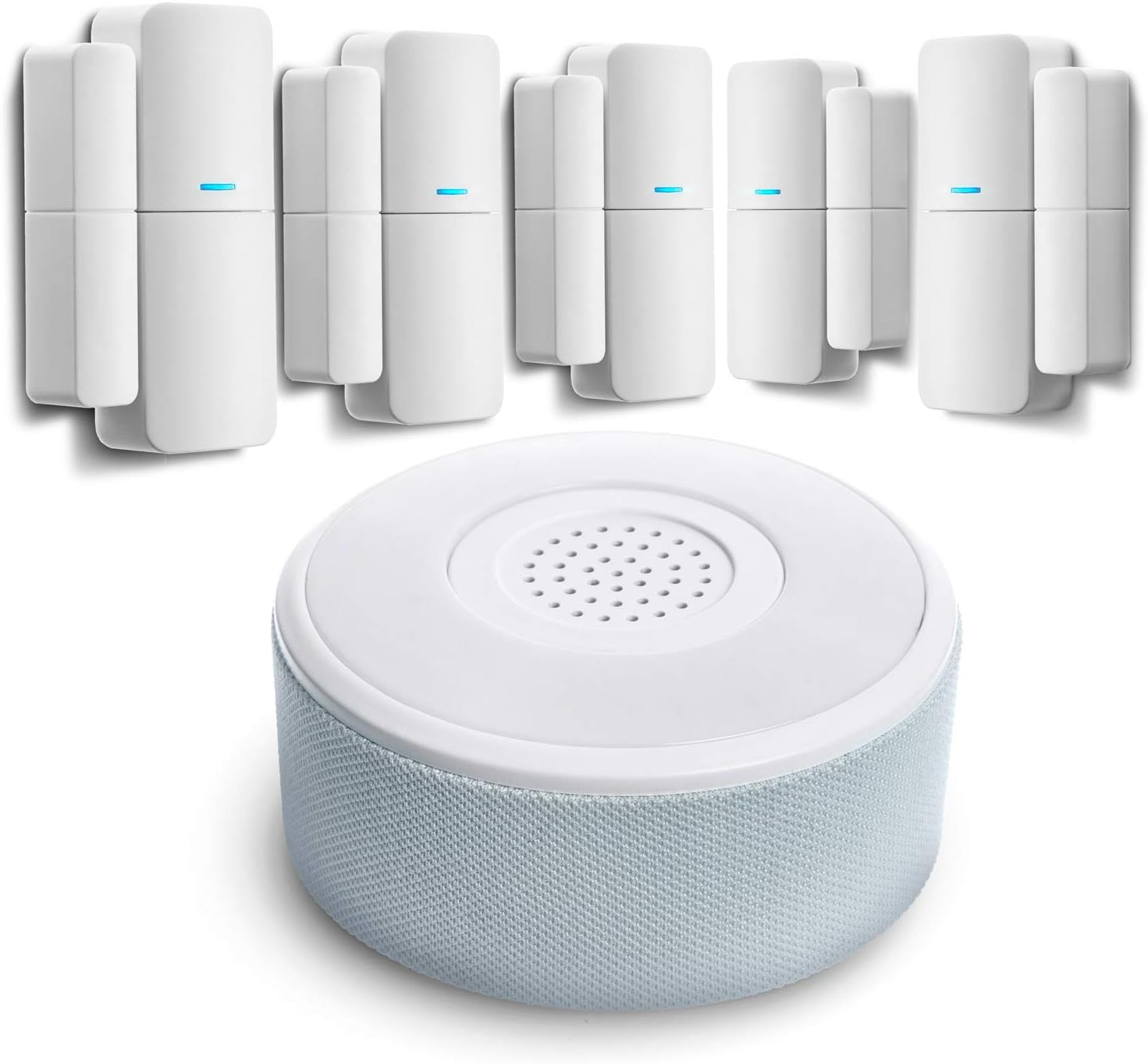 Home Zone Security Smart Wireless Door, Window Sensor and Security Siren Alarm Kit - DIY APP Controlled Security Kit with No Subscription Needed, Batteries Included (5-Pack) Pack of 2
