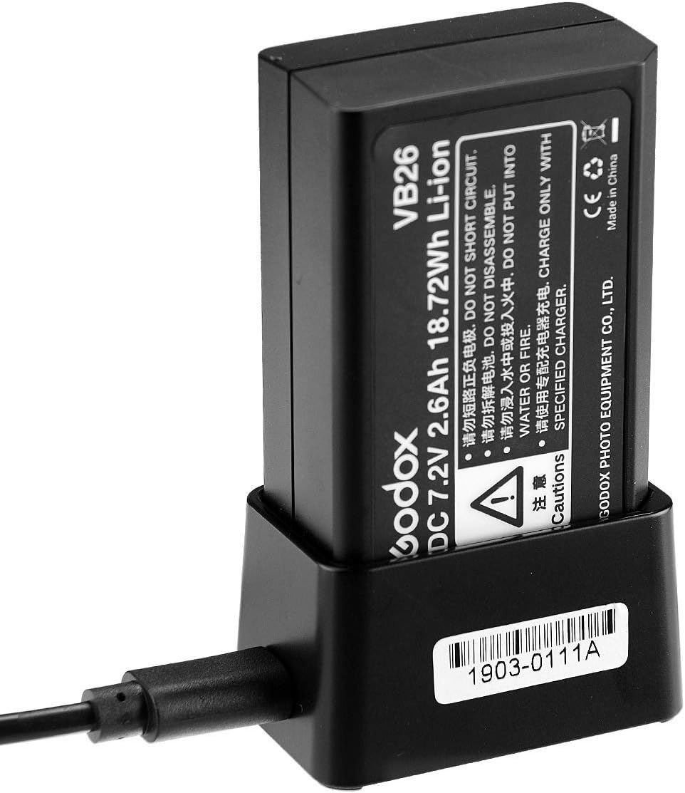 Godox V1-S Camera Flash Godox Flash Speedlite Off Camera Flash Round Head Flash for Sony DSLR Camera 1/8000 HSS, 480 Full Power Shots, 1.5 sec. Recycle Time,Rechargeable 2600mAh Li-ion Battery