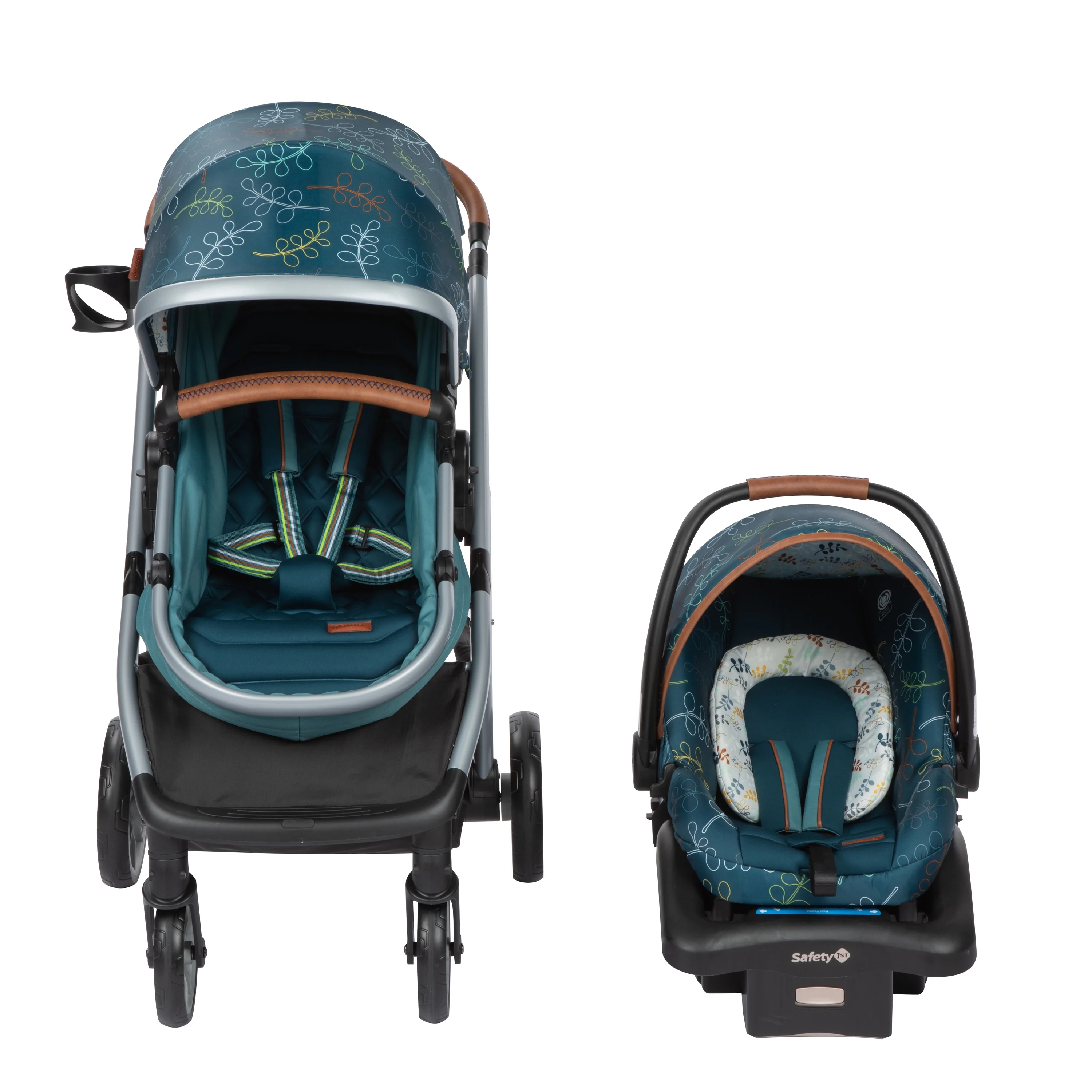 Monbebe Lynx 6 in 1 Modular Travel System Stroller and Infant Car Seat, Leaf