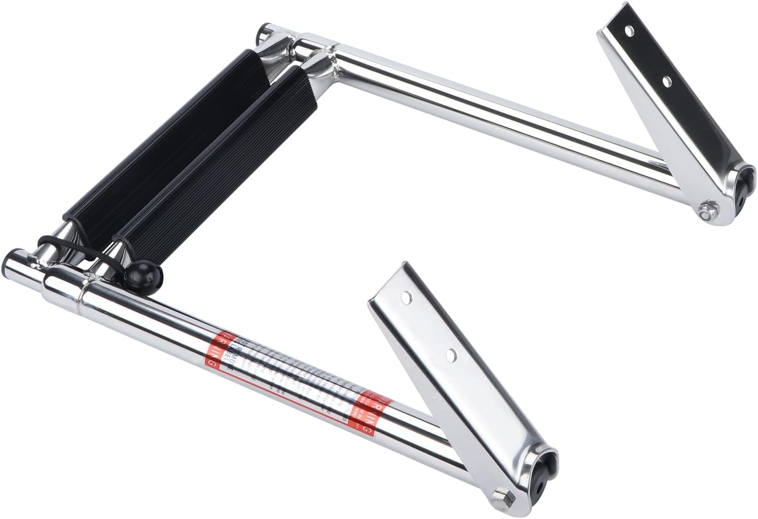 Hoffen Telescoping 2 Step Ladder Stainless Steel Boat Drop Ladder for Marine Yacht Pack of 2