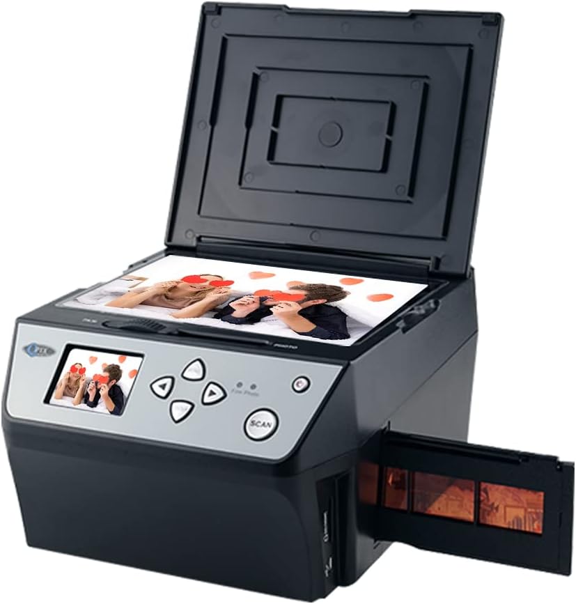 Digital Film & Slide Scanner, Converts Color & B & W 35 mm, 126, 110, Super 8 Film Negatives & Slides to High Resolution 8 & 16 MP JPEG Images, Digital Film and Slide Scanner (Black)