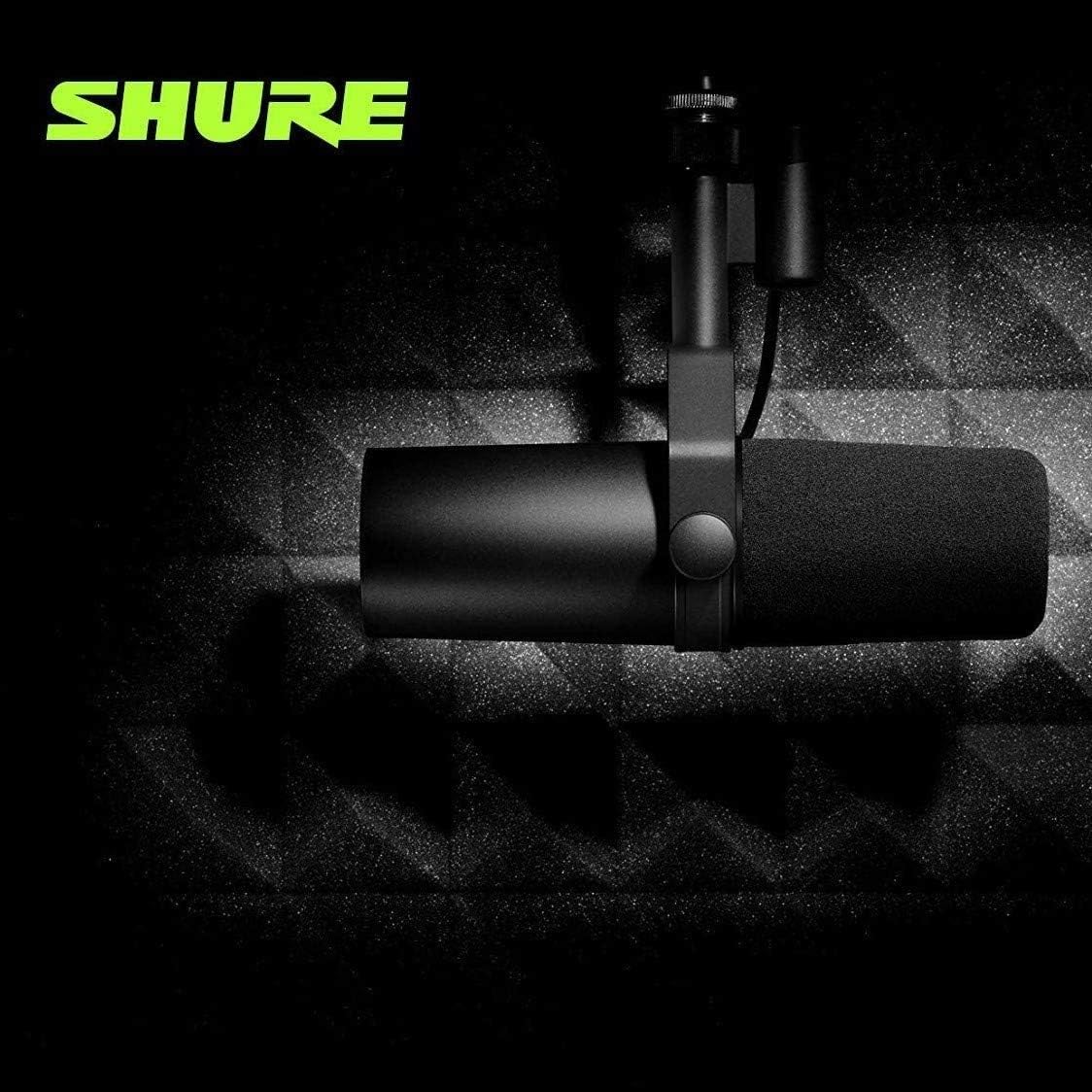Shure SM7B Vocal Dynamic Microphone + Gator 3000 Boom Stand for Broadcast, Podcast & Recording, XLR Studio Mic for Music & Speech, Wide-Range Frequency, Warm & Smooth Sound, Detachable Windscreen