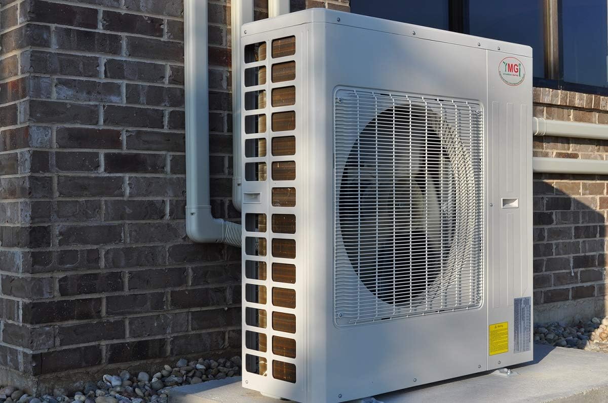 Concealed Duct Mini Split Air Conditioner Heat Pump Three Zone 3 Zone 54000 BTU 4.5 Tons with Low Profile Fan Coils Indoor Unit Include Total 75 Ft Line Set 220V