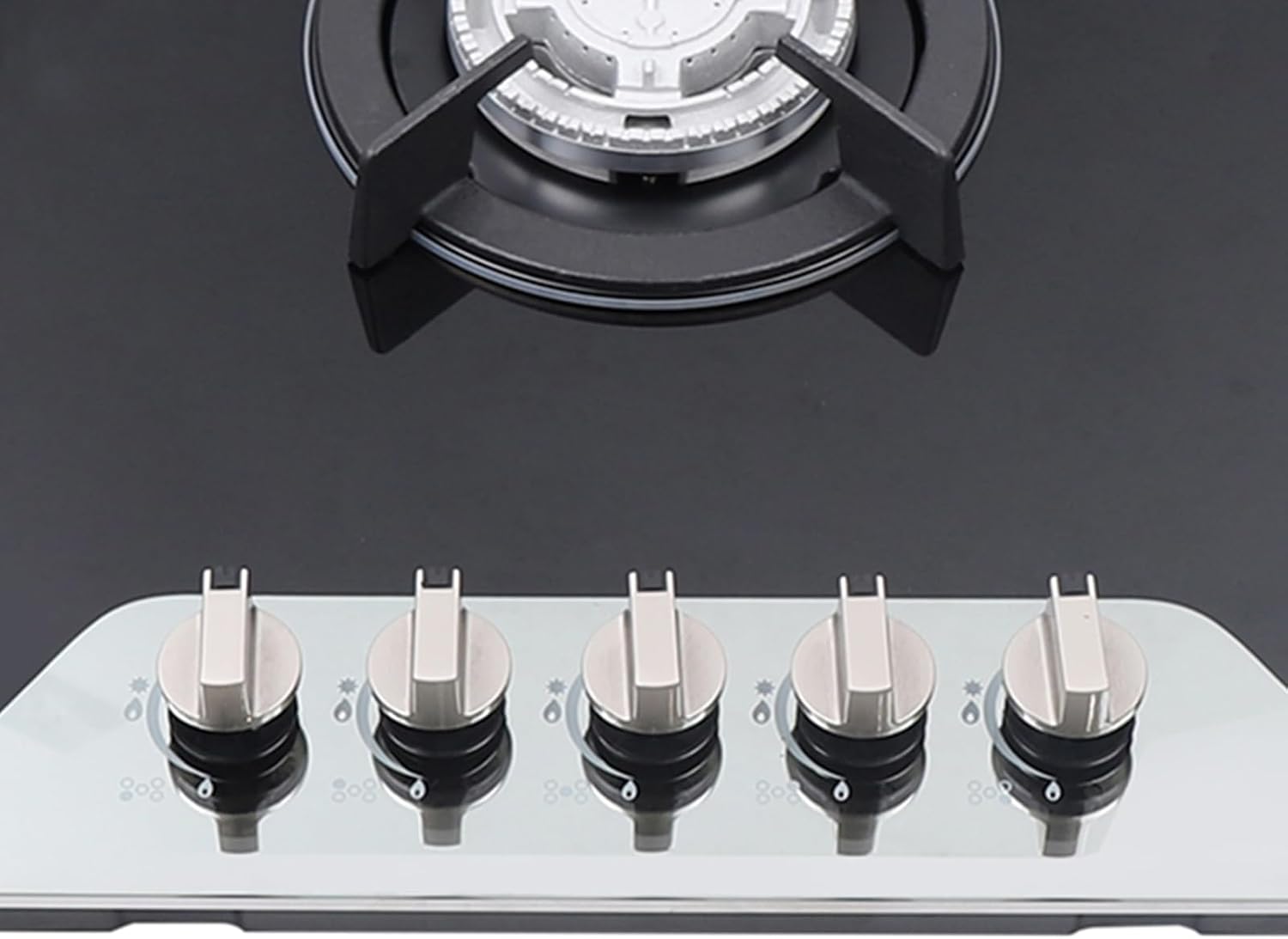 5 Burners 35.4", Built-In Gas Cooker, Stove Top Gas Cooktop Tempered Glass Stovetop Cooker for for Kitchen, Home, Apartments, RVs, Easy To Clean