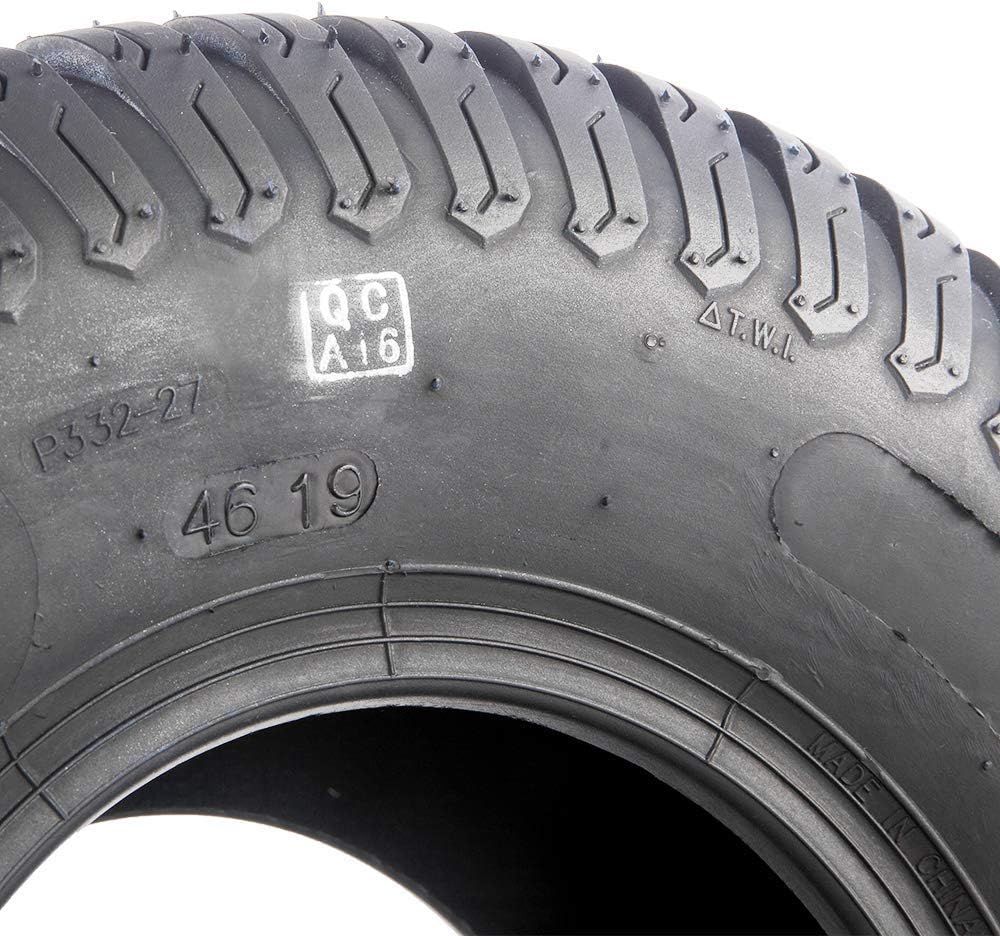 MOTORHOT Pair Turf Tires 4 Ply Lawn Mower & Garden Tractor Tubeless Tire 15X6-6 15x6.00x6 Pack of 2