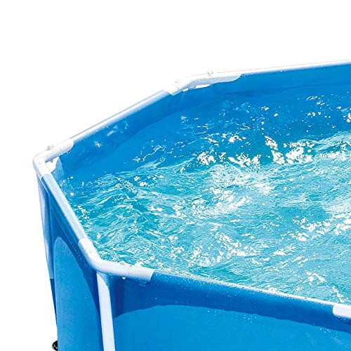 Summer Waves 8ft x 30in Round Frame Above Ground Outdoor Swimming Pool with Pump