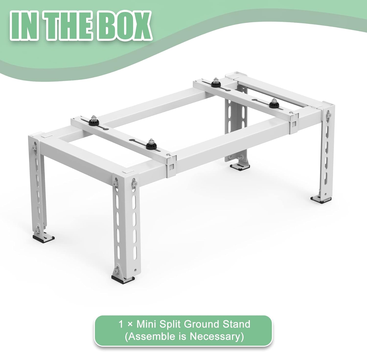 Mini Split Ground Stand for Air Conditioners Heat Pump System,Air Conditioner Bracket for Outdoor AC Unit,Heavy Duty Condenser Stand Base for 9,000-24,000 BTU