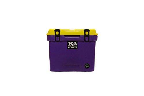 K2 Coolers Summit 30 Quart Cooler, Purple and Yellow